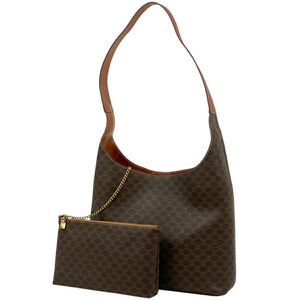 Celine Macadam shoulder bag canvas brown